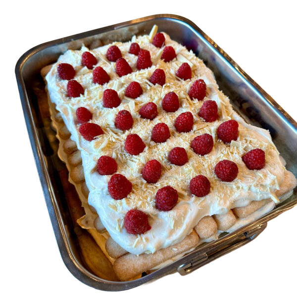 Eet je mee - Witte Chocolade framboos tiramisu