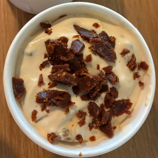 Whiskey ijs met bacon en karamel